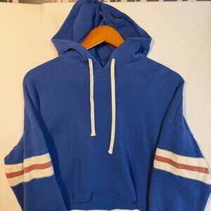 American Eagle Cropped Sweatshirt Womens XS Cotton Blend Blue Casual Top